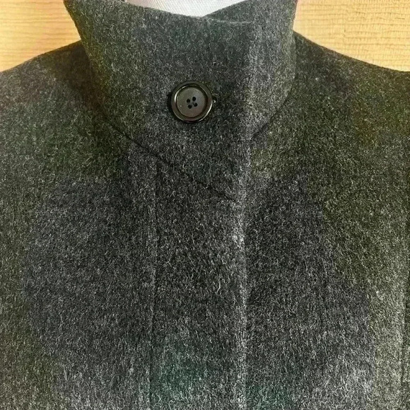 Gallery Tailored Mock Neck 100% Wool Coat - Picture 8 of 9
